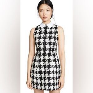 Alice + Olivia BW Tweed Sleeveless Dress